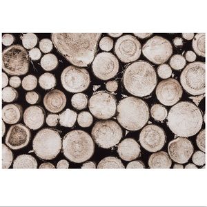 Wood Logs Printed Canvas